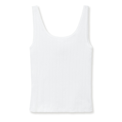 Women's Pointelle Tank, White