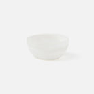 White resin bowl on a white background